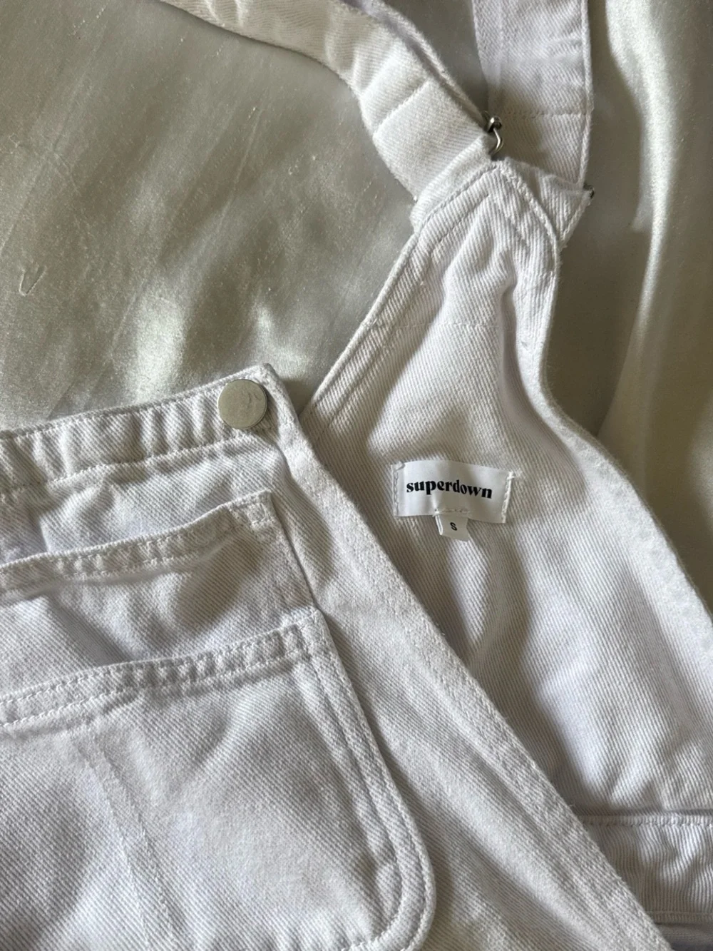 Revolve Superdown White Women's Denim Overalls